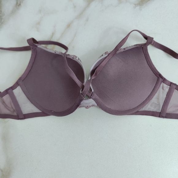 Victoria's Secret Dream Angels Purple Lace Lightly Lined Demi Bra, Sz 32B - Picture 4 of 8